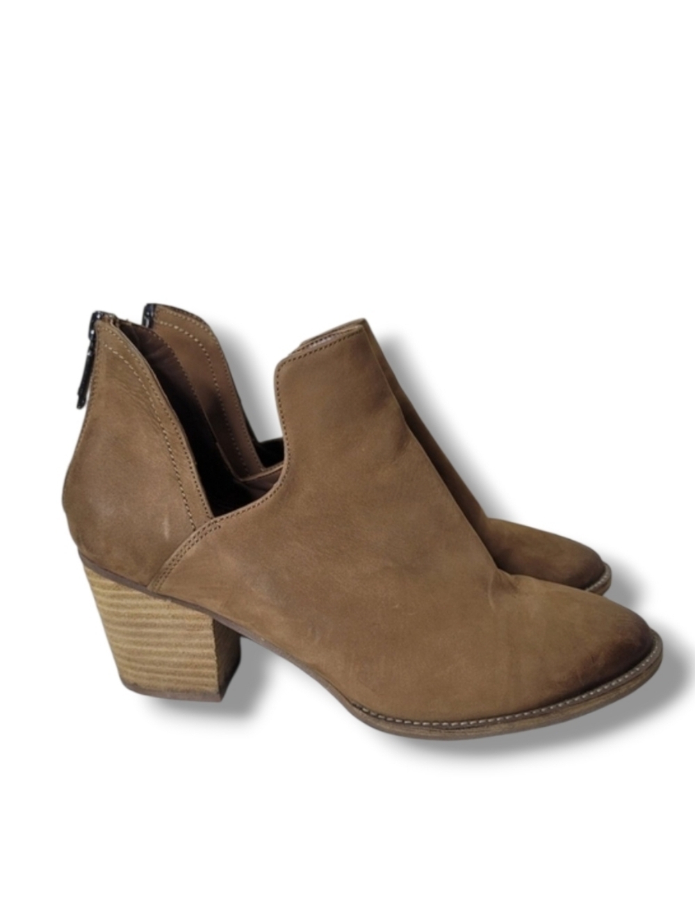 Blondo Brown Leather Booties Size 10 - Picture 1 of 8